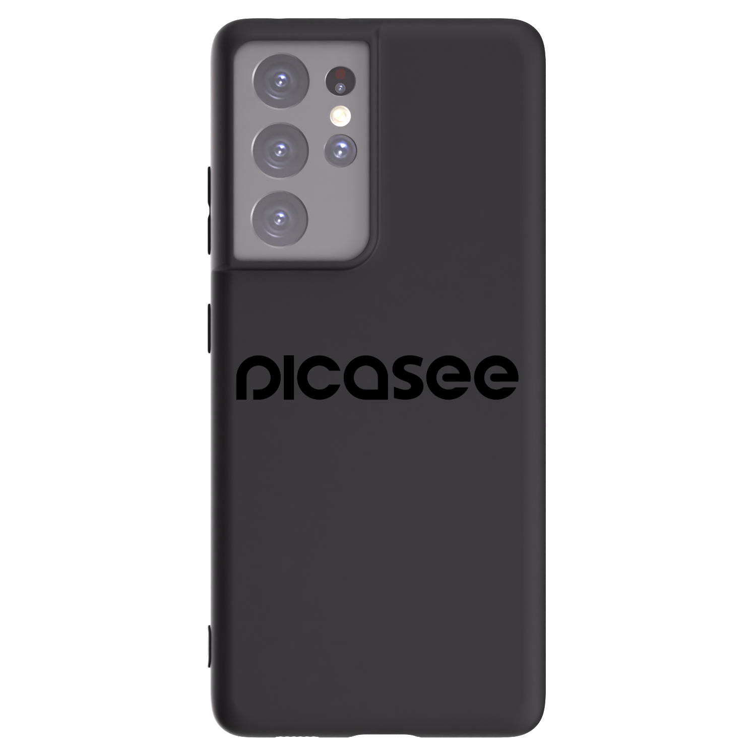 Picasee fekete szilikon tok az alábbi mobiltelefonokra Samsung Galaxy S21 Ultra 5G G998B - Picasee - new logo - black