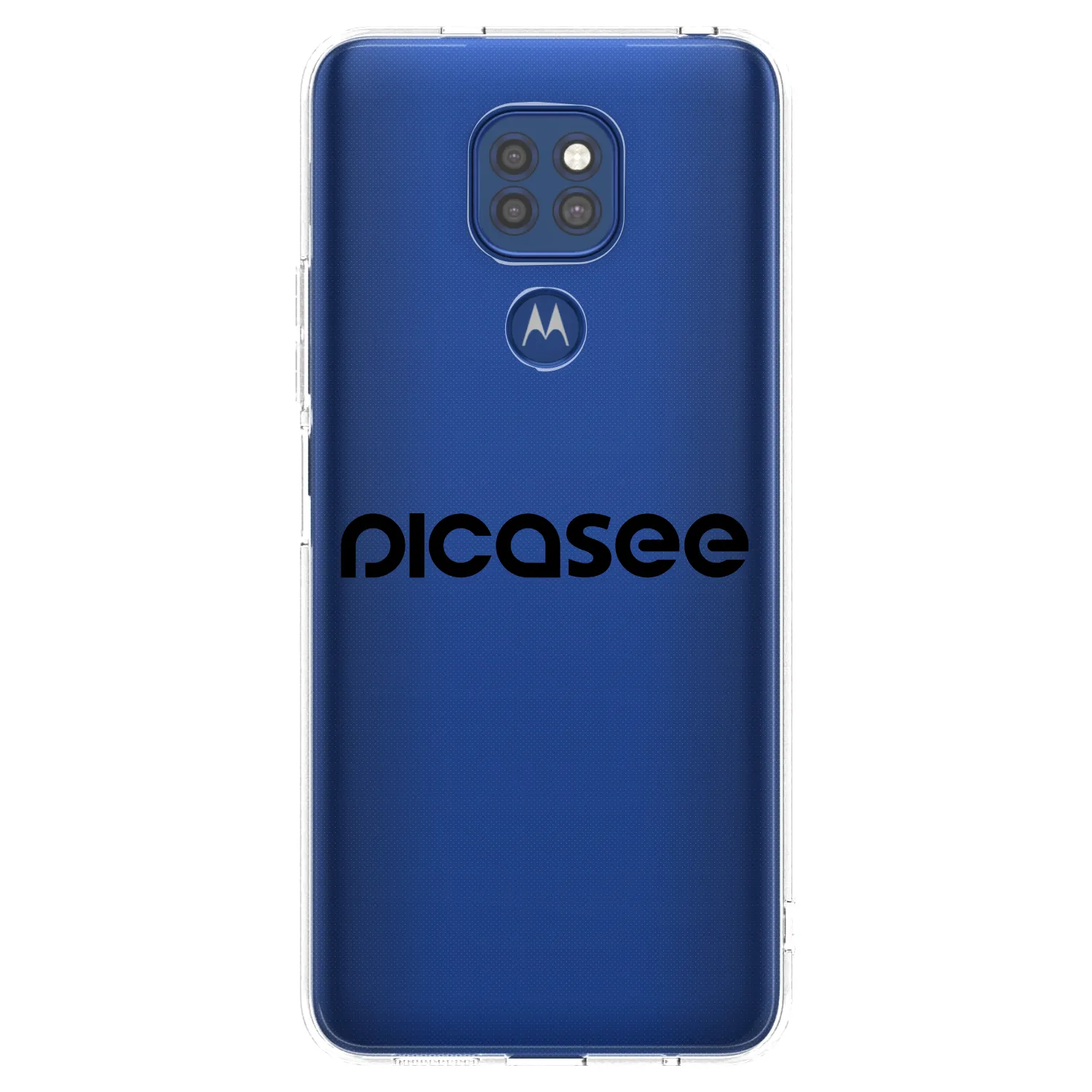 Picasee átlátszó szilikon tok az alábbi mobiltelefonokra Motorola Moto G9 Play - Picasee - new logo - black