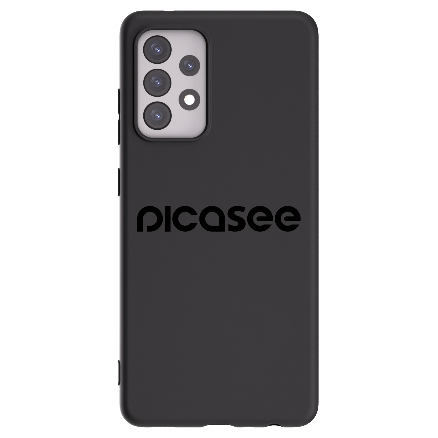 Picasee fekete szilikon tok az alábbi mobiltelefonokra Samsung Galaxy A52 5G A525F - Picasee - new logo - black