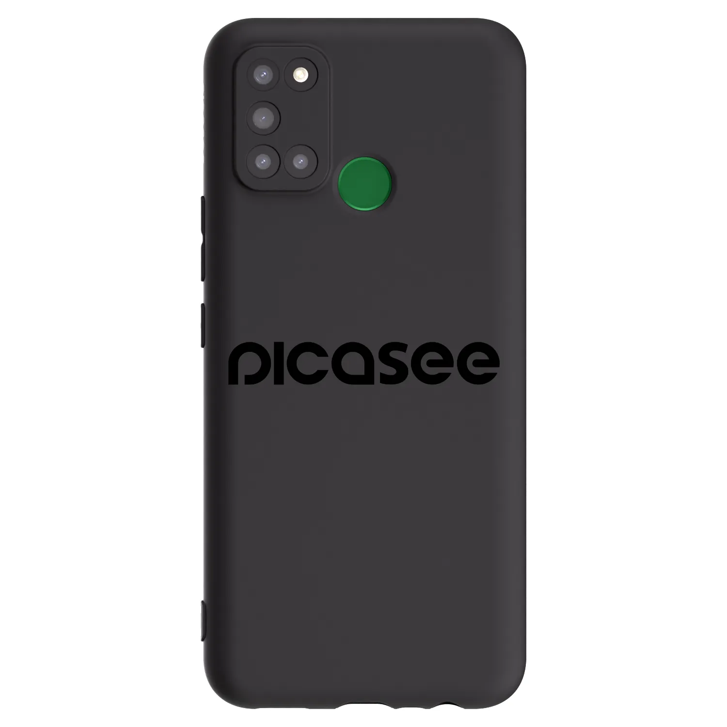 Picasee fekete szilikon tok az alábbi mobiltelefonokra Realme 7i - Picasee - new logo - black
