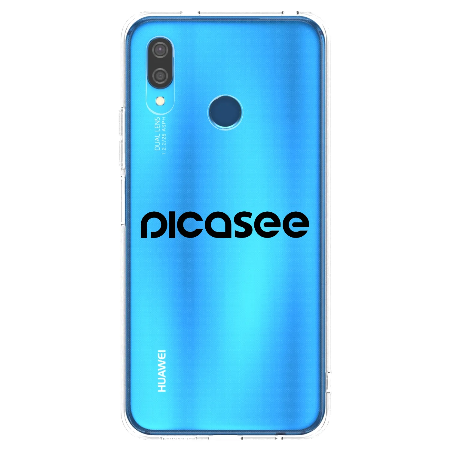 Picasee átlátszó szilikon tok az alábbi mobiltelefonokra Huawei P20 Lite - Picasee - new logo - black