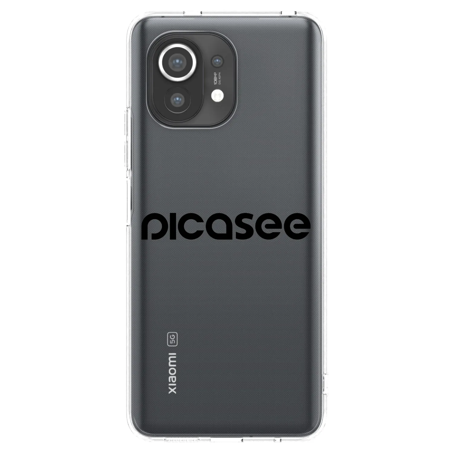 Picasee átlátszó szilikon tok az alábbi mobiltelefonokra Xiaomi Mi 11 - Picasee - new logo - black
