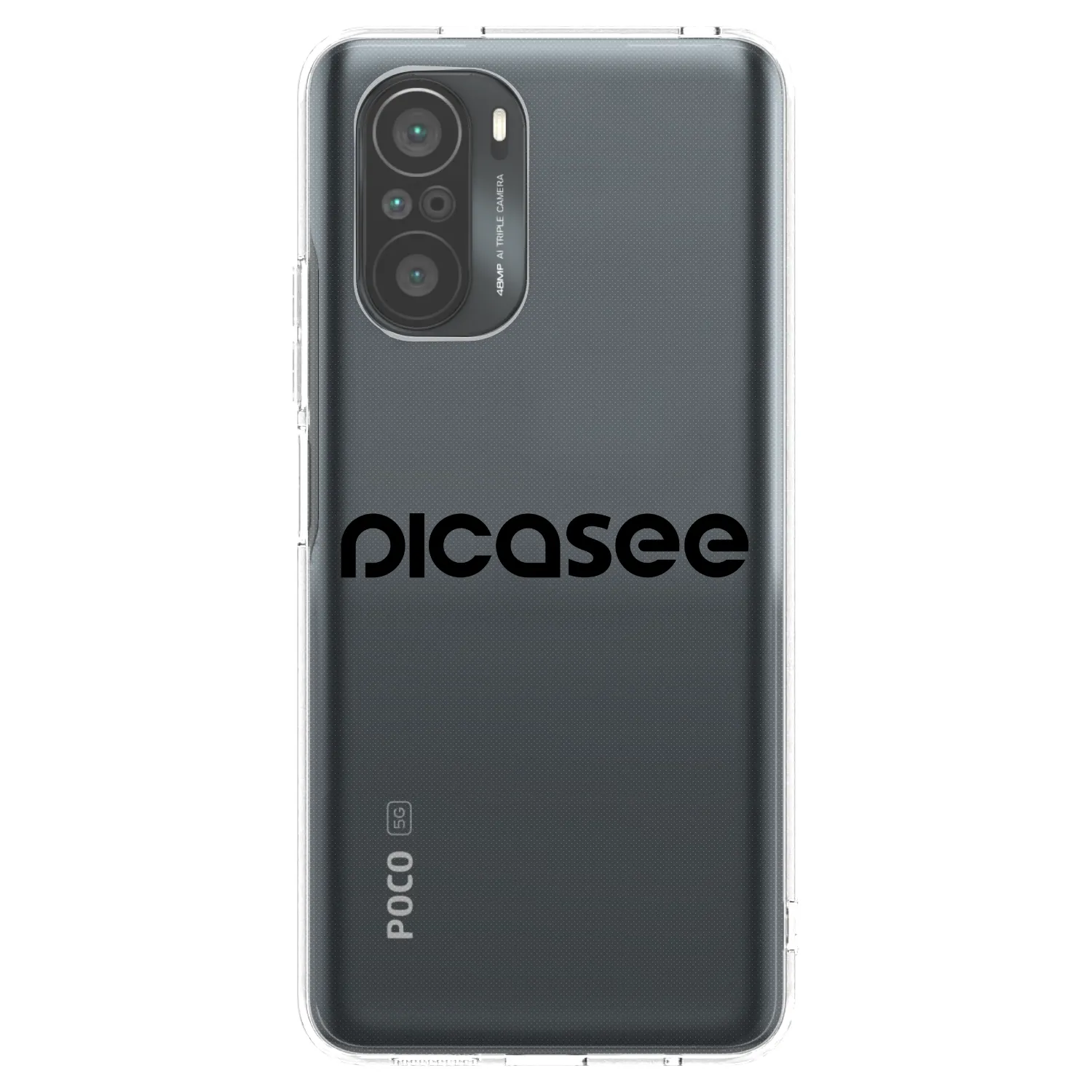 Picasee átlátszó szilikon tok az alábbi mobiltelefonokra Xiaomi Poco F3 - Picasee - new logo - black