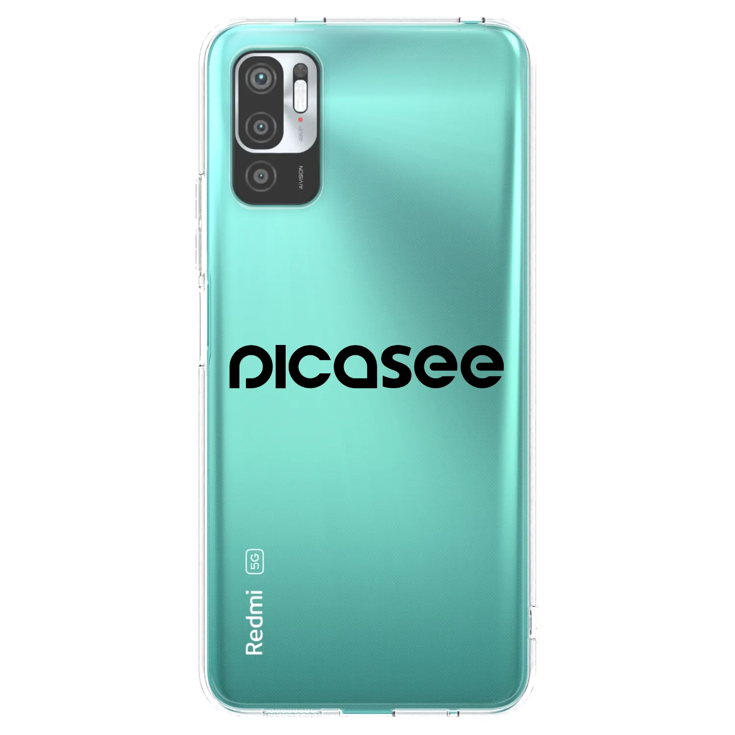 Picasee átlátszó szilikon tok az alábbi mobiltelefonokra Xiaomi Redmi Note 10 5G - Picasee - new logo - black