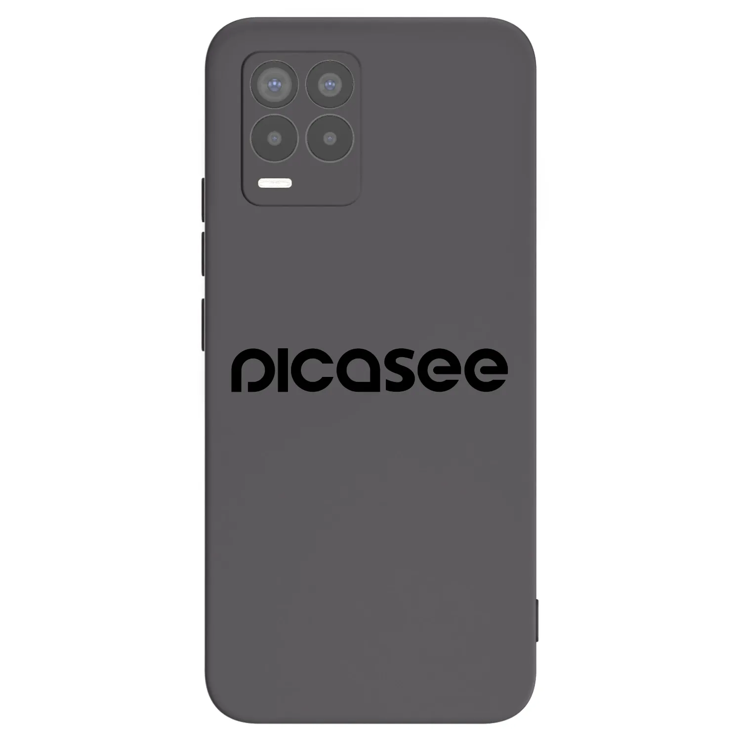 Picasee fekete szilikon tok az alábbi mobiltelefonokra Realme 8 4G - Picasee - new logo - black