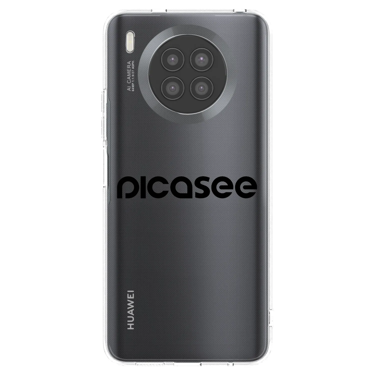 Picasee átlátszó szilikon tok az alábbi mobiltelefonokra Huawei Nova 8i - Picasee - new logo - black