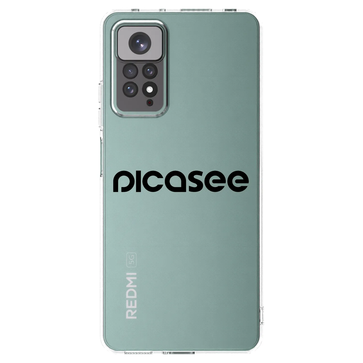 Picasee átlátszó szilikon tok az alábbi mobiltelefonokra Xiaomi Redmi Note 11 - Picasee - new logo - black