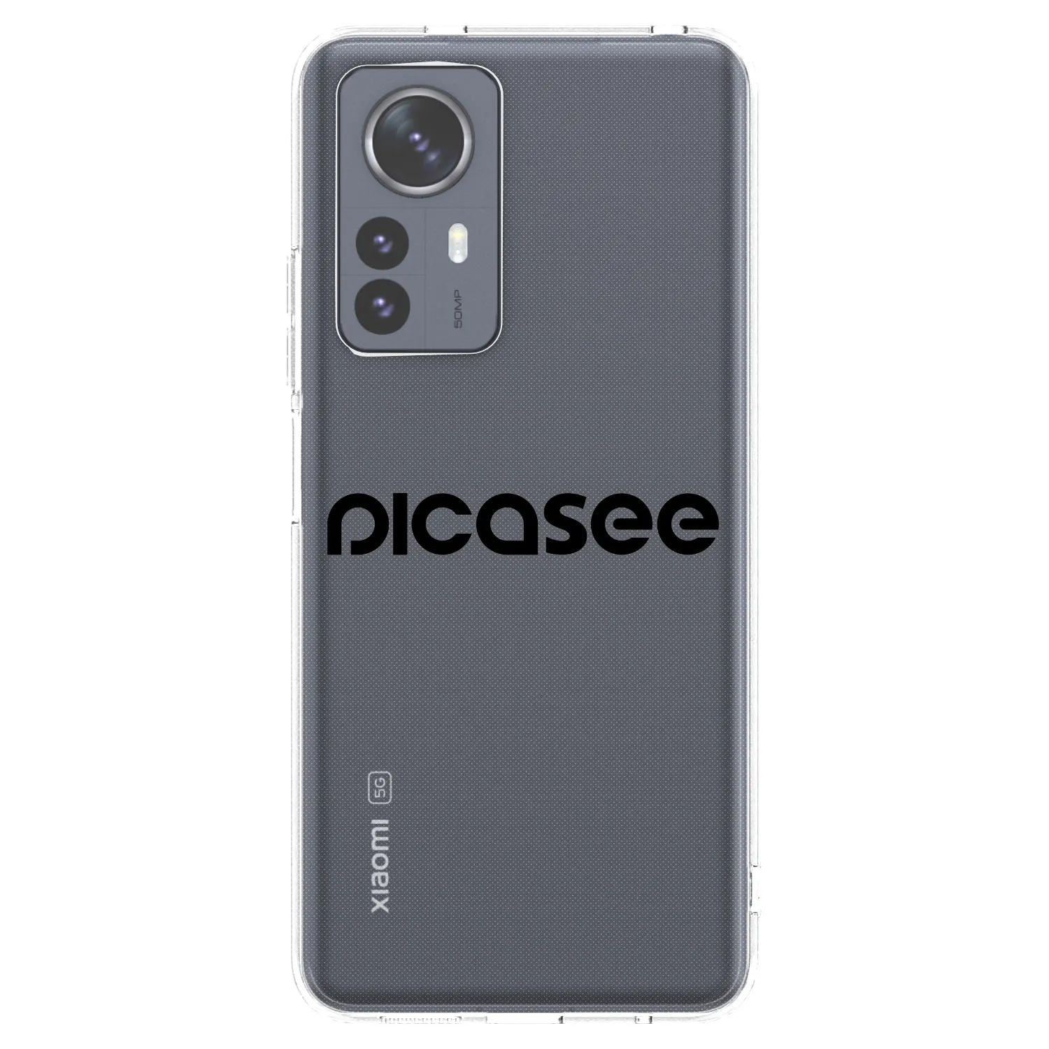 Picasee átlátszó szilikon tok az alábbi mobiltelefonokra Xiaomi 12 Pro - Picasee - new logo - black