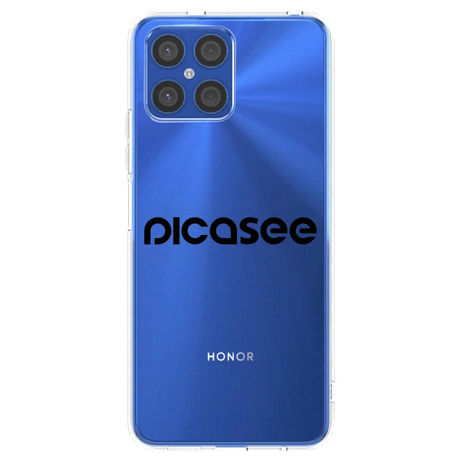 Picasee átlátszó szilikon tok az alábbi mobiltelefonokra Honor X8 4G - Picasee - new logo - black