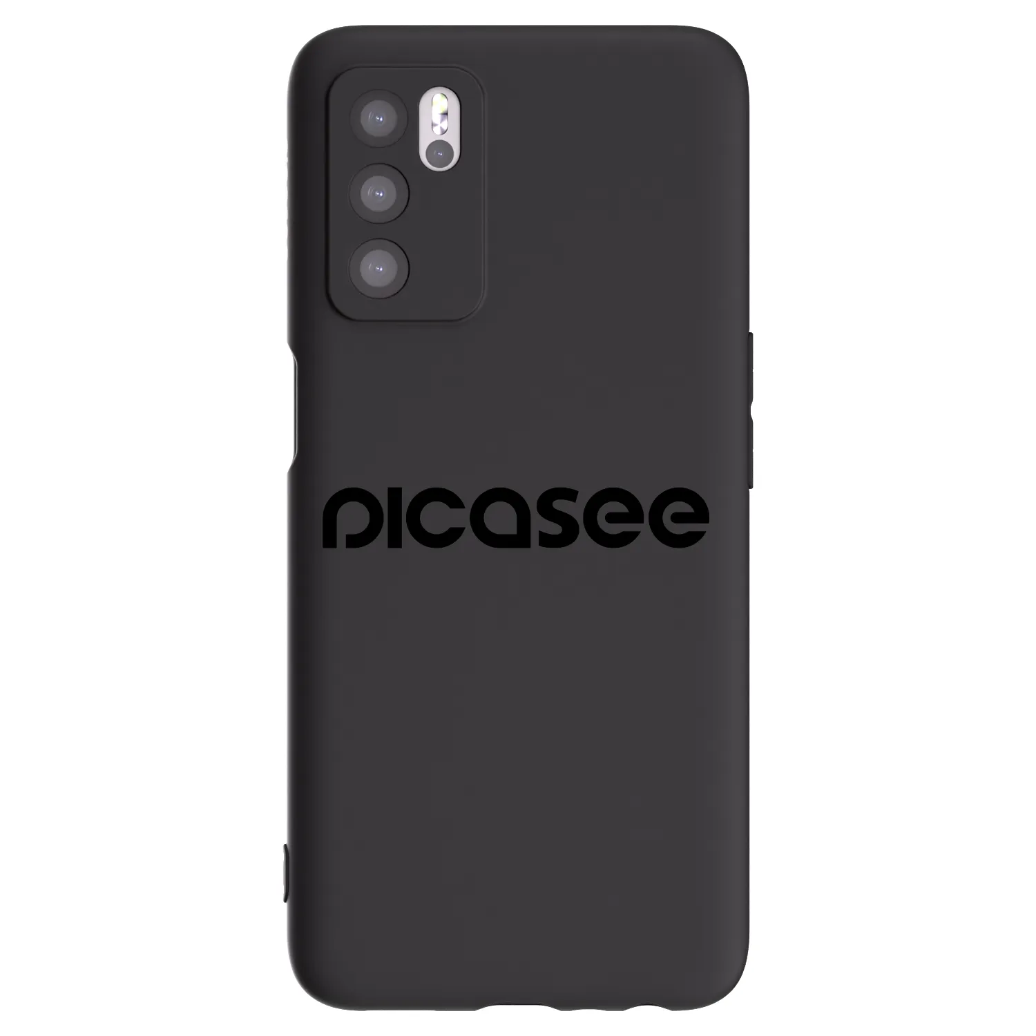 Picasee fekete szilikon tok az alábbi mobiltelefonokra OPPO A16s - Picasee - new logo - black