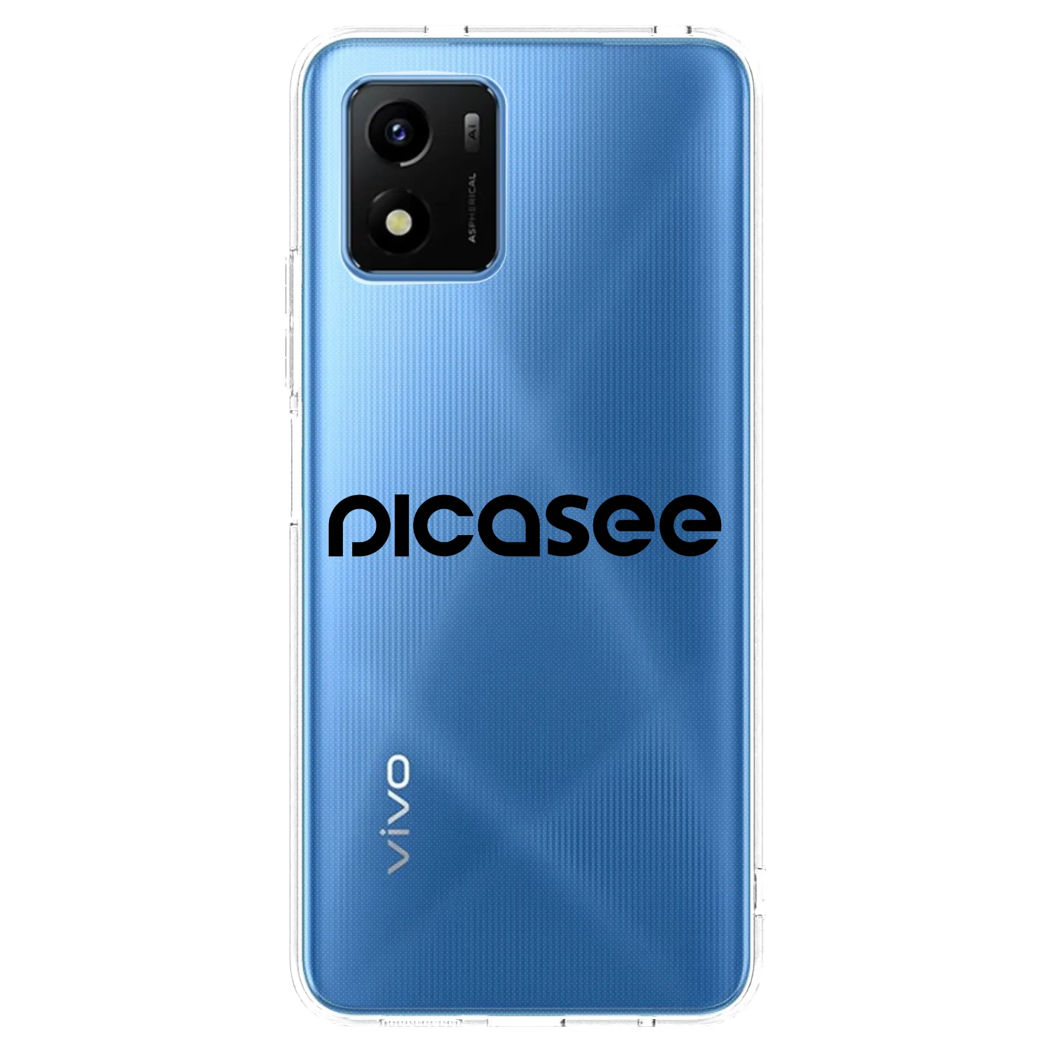 Picasee átlátszó szilikon tok az alábbi mobiltelefonokra Vivo Y01 - Picasee - new logo - black