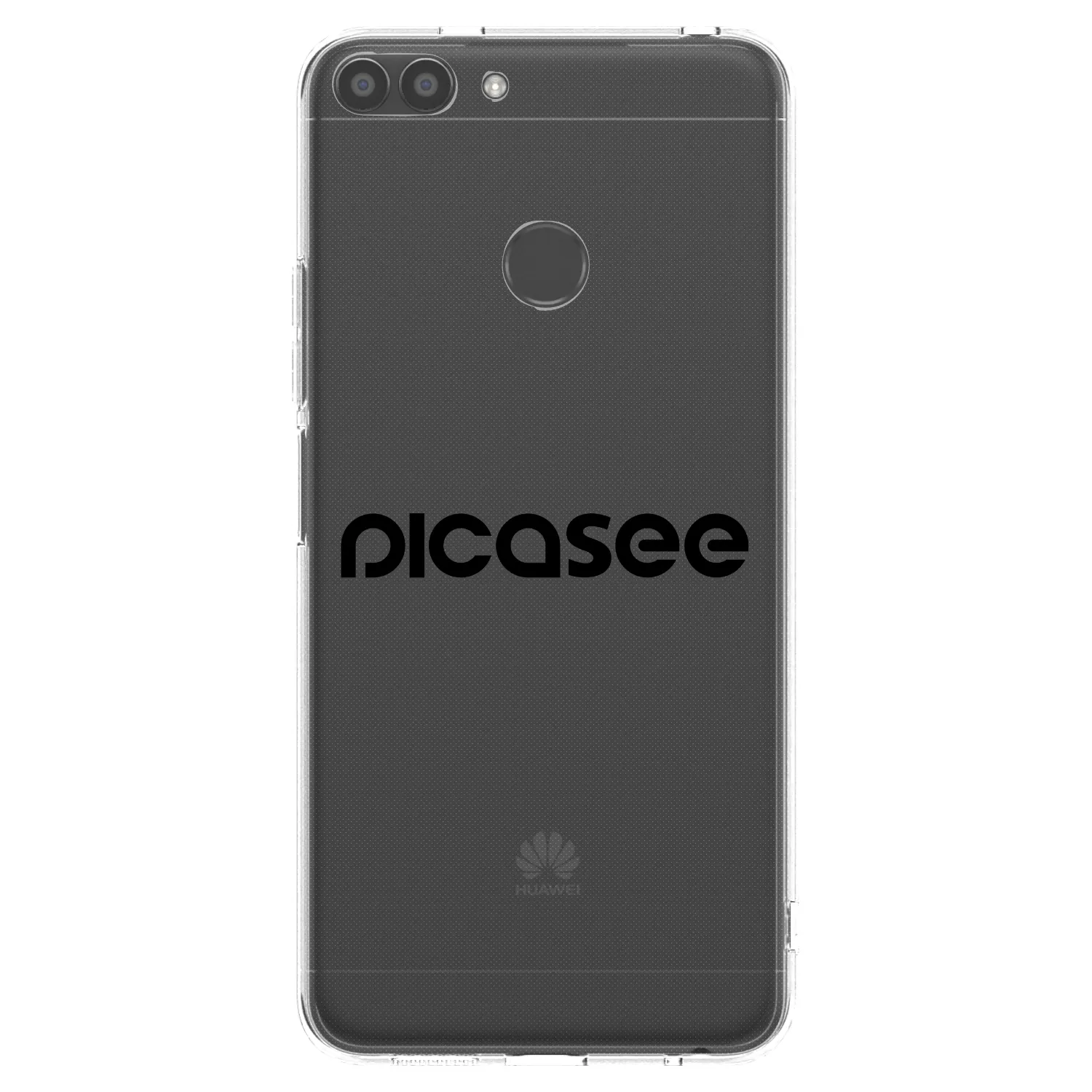 Picasee átlátszó szilikon tok az alábbi mobiltelefonokra Huawei P Smart - Picasee - new logo - black