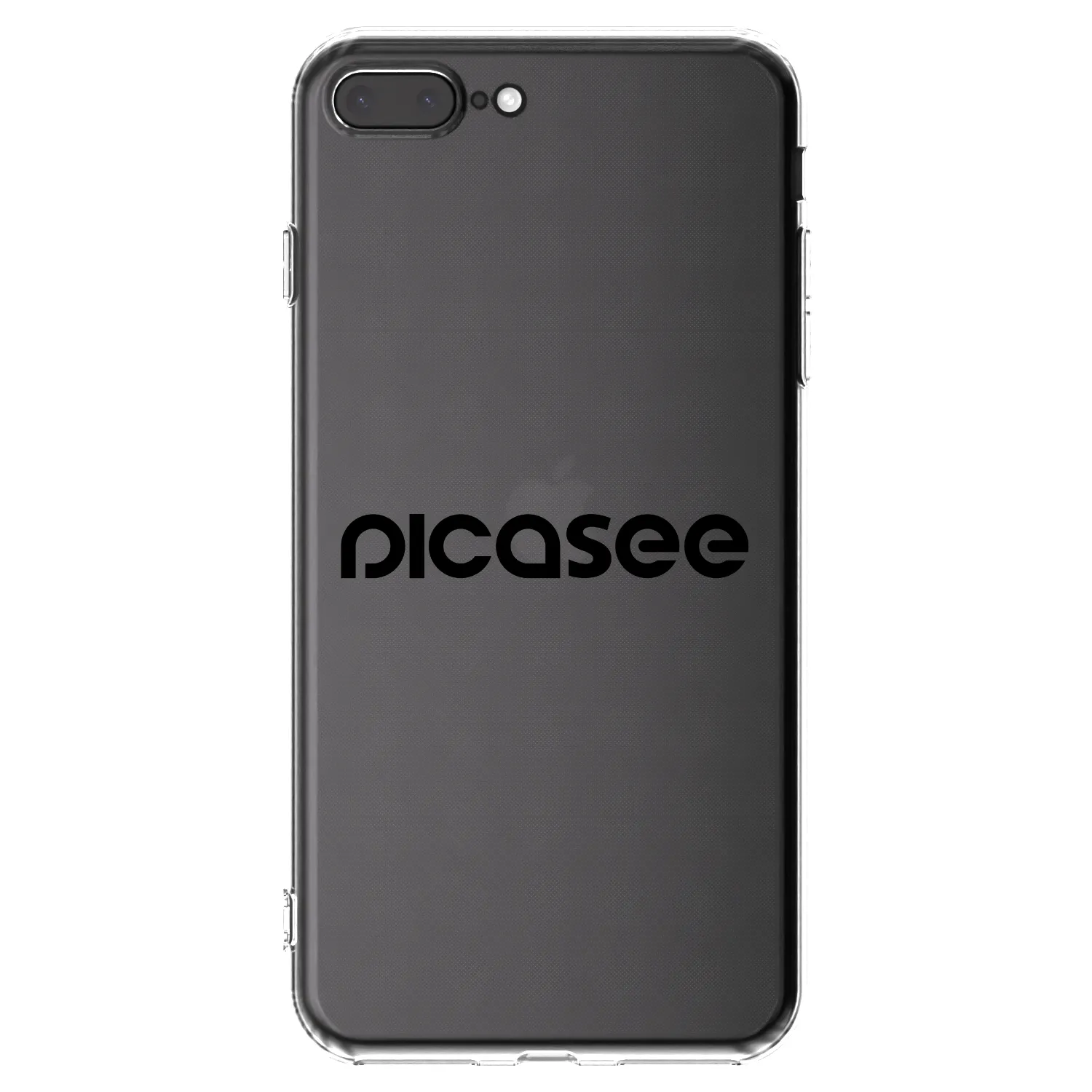Picasee átlátszó szilikon tok az alábbi mobiltelefonokra Apple iPhone 8 Plus - Picasee - new logo - black