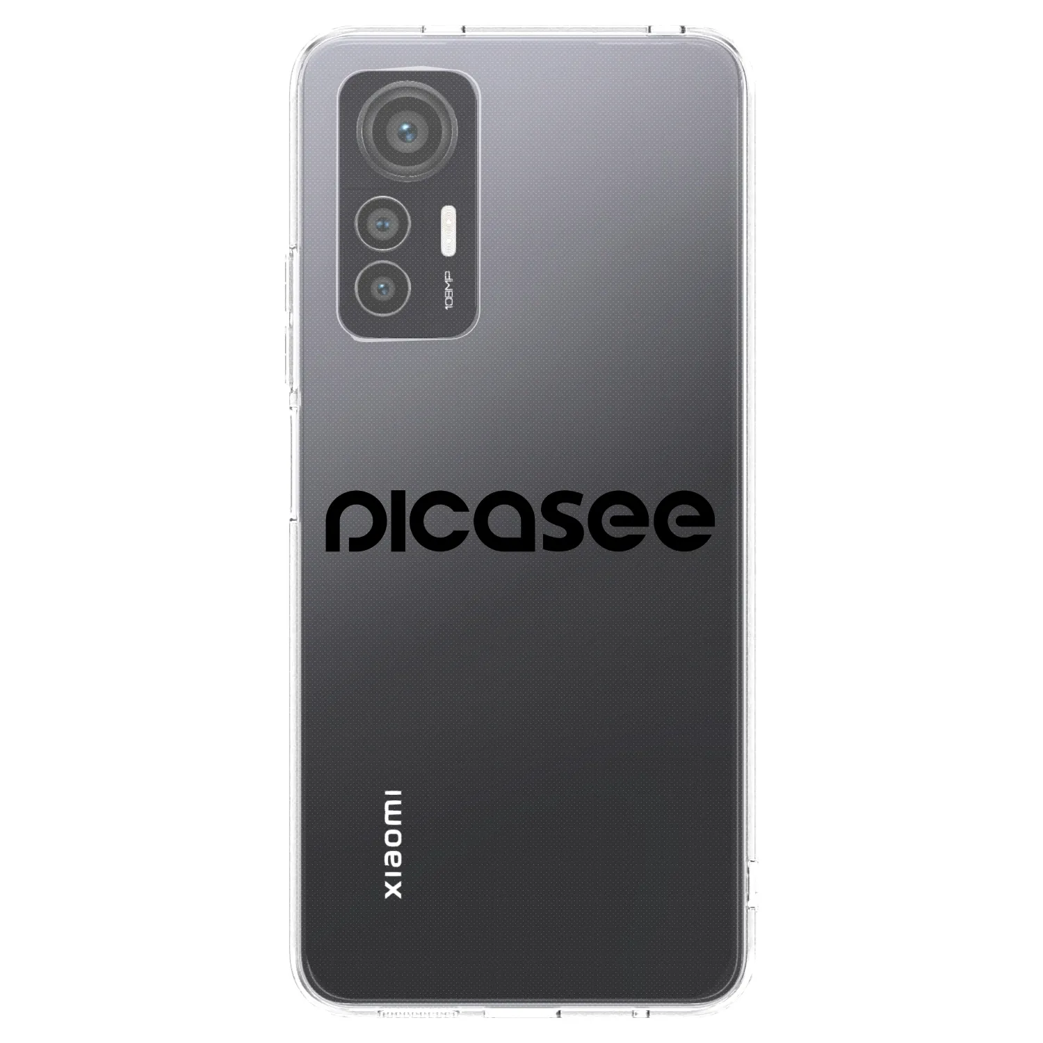Picasee átlátszó szilikon tok az alábbi mobiltelefonokra Xiaomi 12 Lite - Picasee - new logo - black