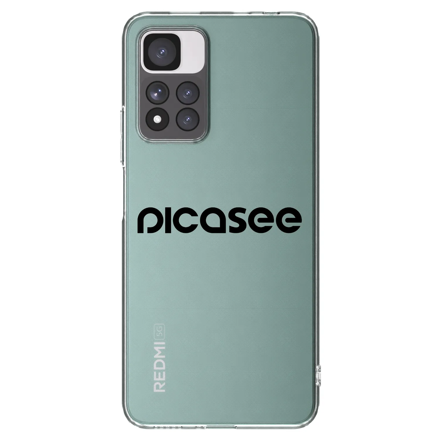 Picasee átlátszó szilikon tok az alábbi mobiltelefonokra Xiaomi Redmi Note 11 Pro+ 5G - Picasee - new logo - black