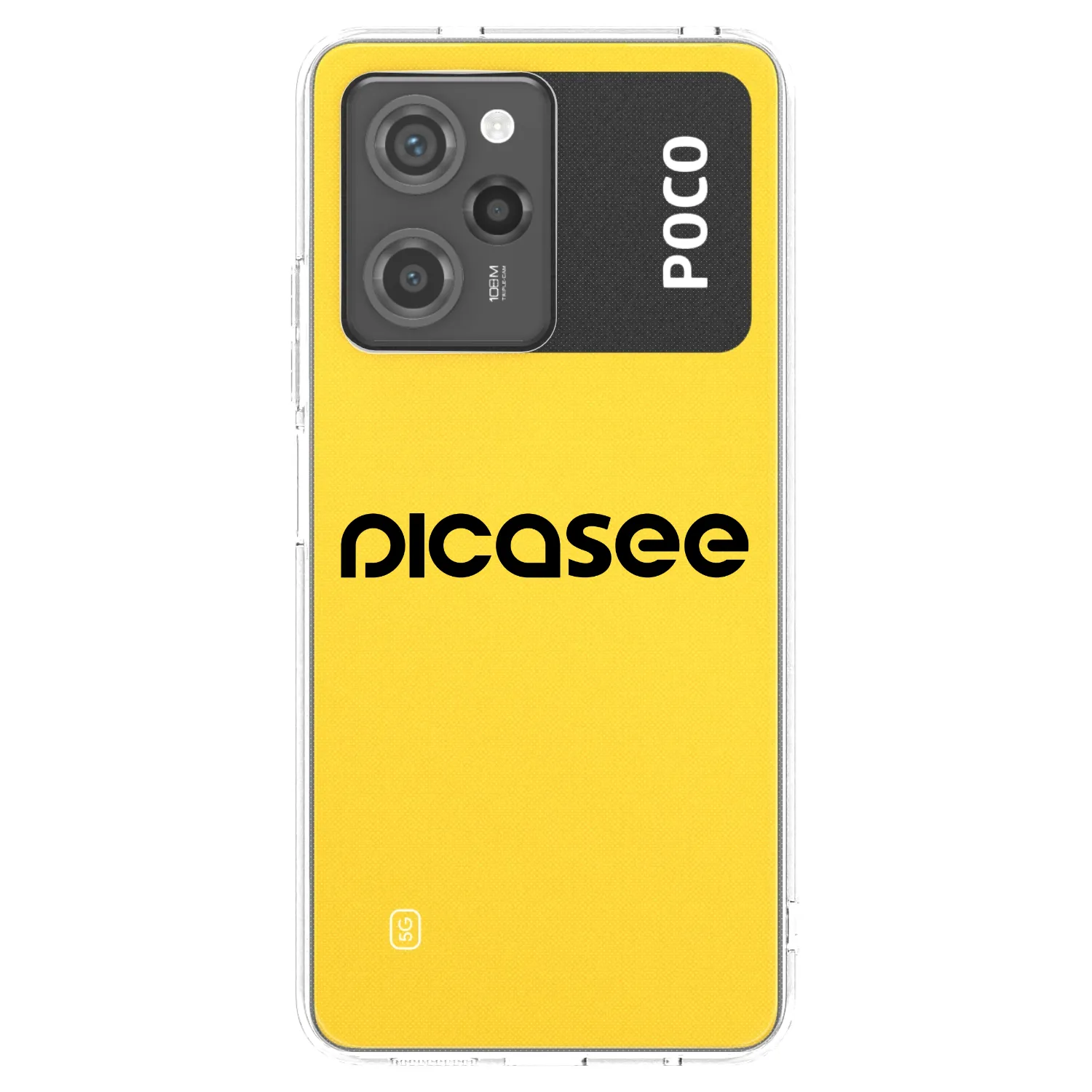 Picasee fekete szilikon tok az alábbi mobiltelefonokra Xiaomi Poco X5 Pro - Picasee - new logo - black