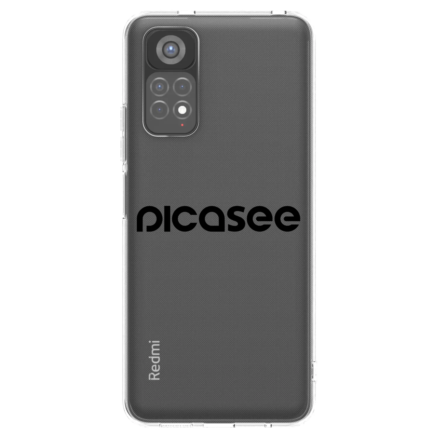 Picasee átlátszó szilikon tok az alábbi mobiltelefonokra Xiaomi Redmi Note 11S 5G - Picasee - new logo - black