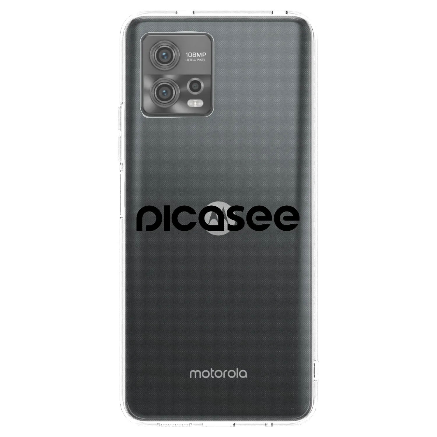 Picasee átlátszó szilikon tok az alábbi mobiltelefonokra Motorola Moto G72 - Picasee - new logo - black