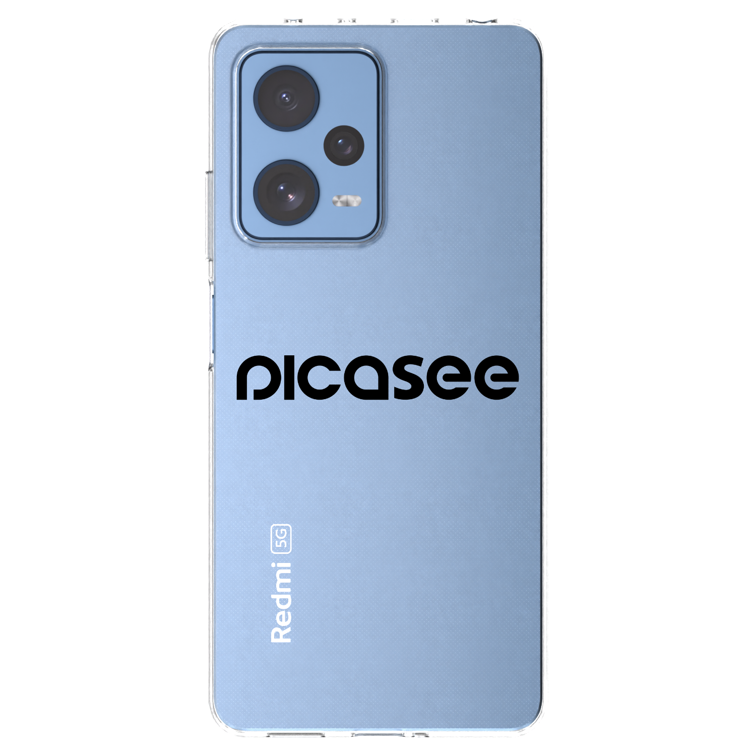 Picasee átlátszó szilikon tok az alábbi mobiltelefonokra Xiaomi Redmi Note 12 Pro 5G - Picasee - new logo - black