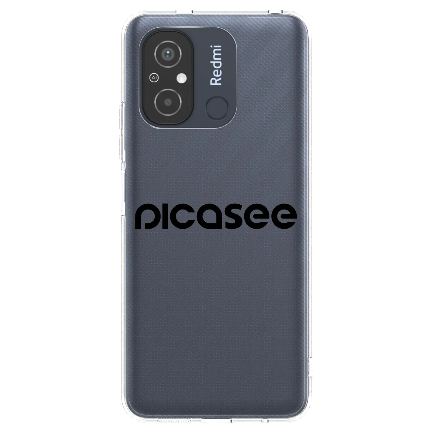 Picasee átlátszó szilikon tok az alábbi mobiltelefonokra Xiaomi Redmi 12C - Picasee - new logo - black