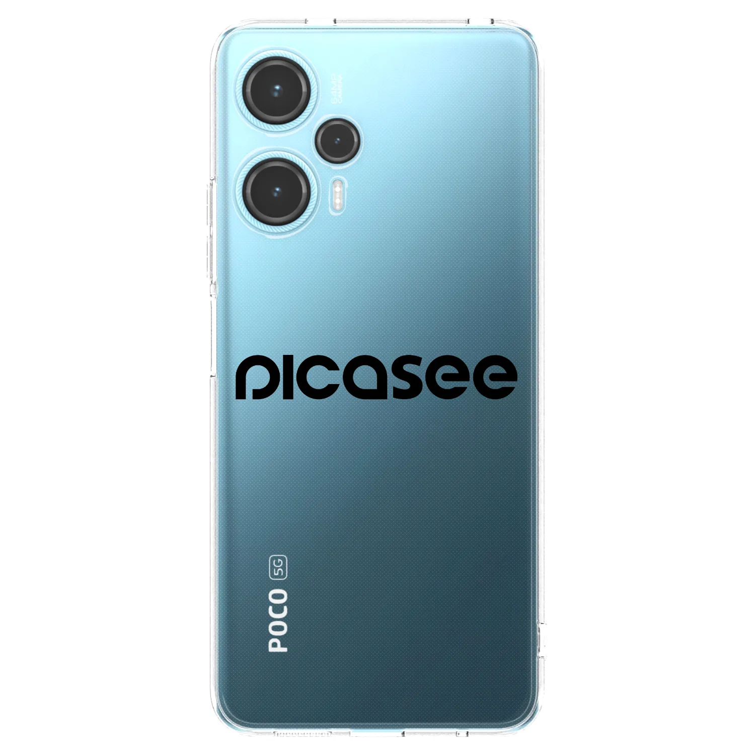 Picasee átlátszó szilikon tok az alábbi mobiltelefonokra Xiaomi Poco F5 - Picasee - new logo - black