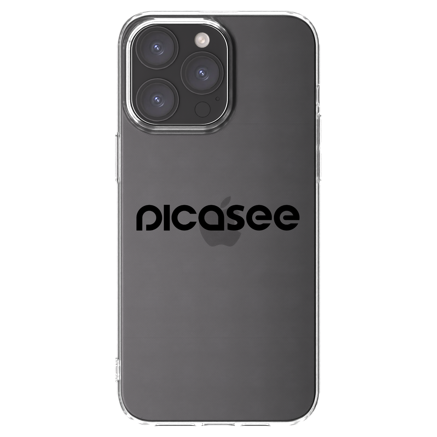 Picasee átlátszó szilikon tok az alábbi mobiltelefonokra Apple iPhone 15 Pro Max - Picasee - new logo - black