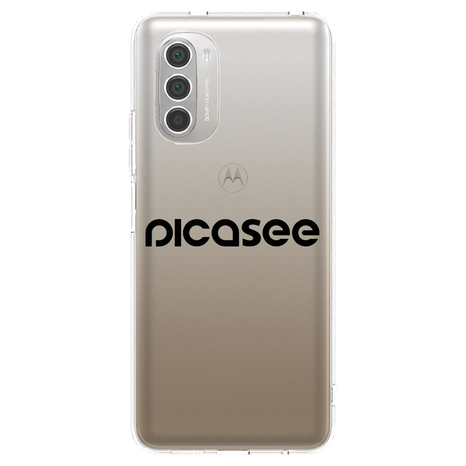 Picasee átlátszó szilikon tok az alábbi mobiltelefonokra Motorola Moto G51 - Picasee - new logo - black