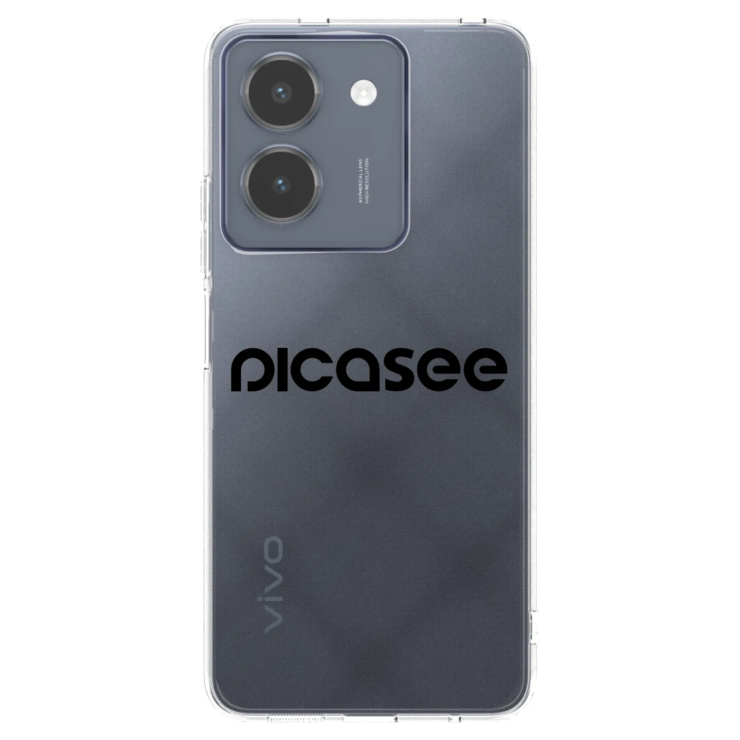 Picasee átlátszó szilikon tok az alábbi mobiltelefonokra Vivo Y36 4G - Picasee - new logo - black