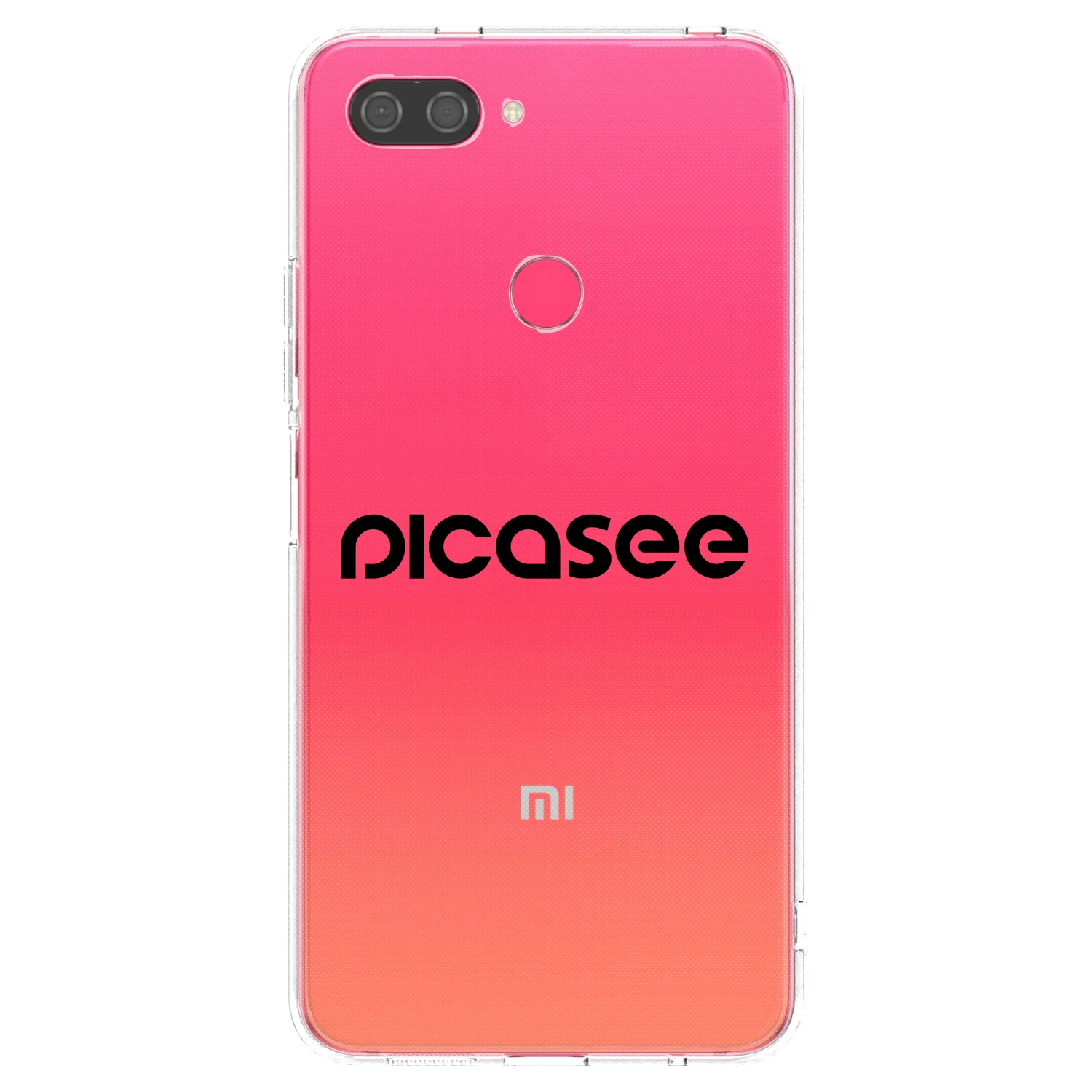 Picasee átlátszó szilikon tok az alábbi mobiltelefonokra Xiaomi Mi 8 Lite - Picasee - new logo - black