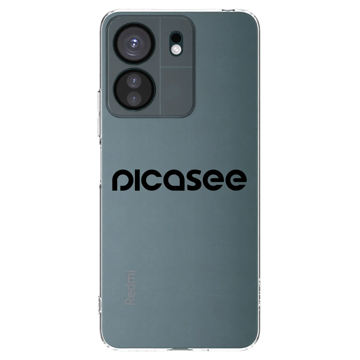 Picasee átlátszó szilikon tok az alábbi mobiltelefonokra Xiaomi Redmi 13C 4G - Picasee - new logo - black