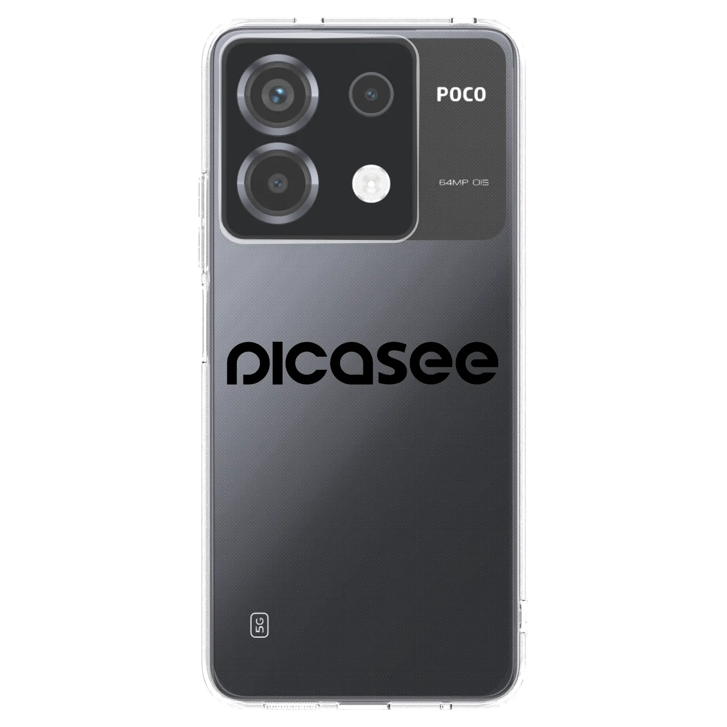 Picasee átlátszó szilikon tok az alábbi mobiltelefonokra Xiaomi Poco X6 - Picasee - new logo - black