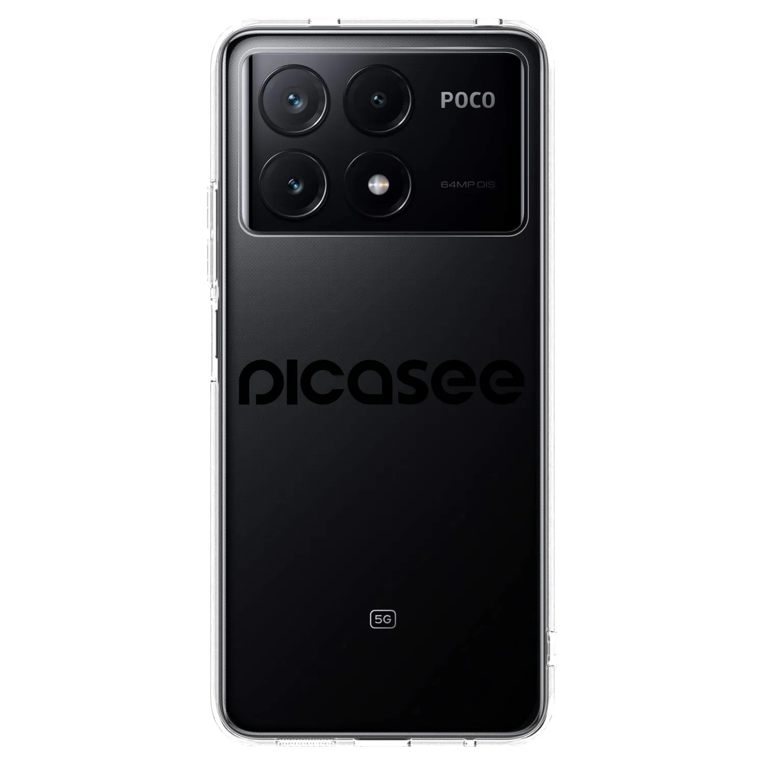 Picasee átlátszó szilikon tok az alábbi mobiltelefonokra Xiaomi Poco X6 Pro - Picasee - new logo - black