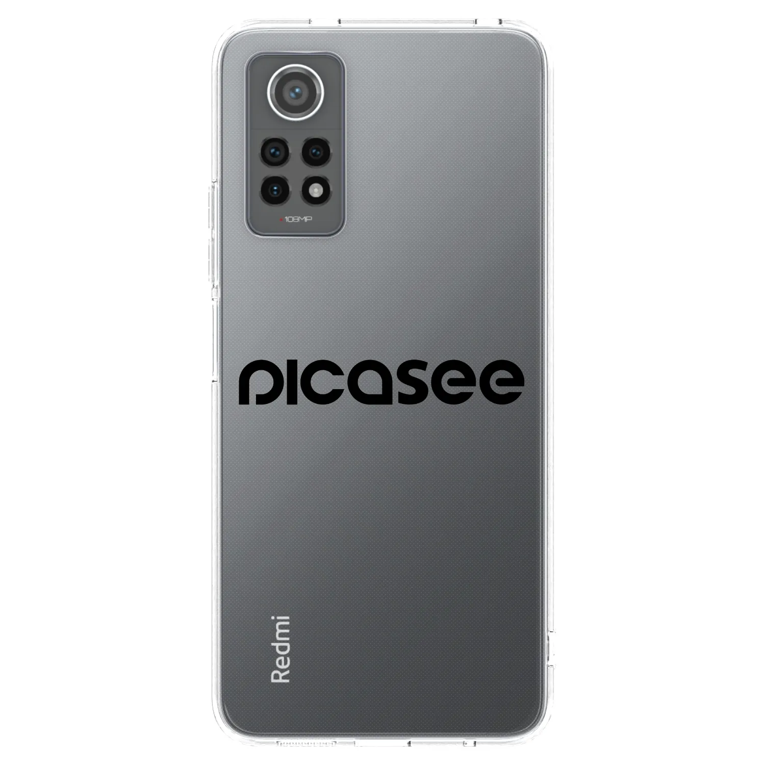 Picasee átlátszó szilikon tok az alábbi mobiltelefonokra Xiaomi Redmi Note 12 Pro 4G - Picasee - new logo - black