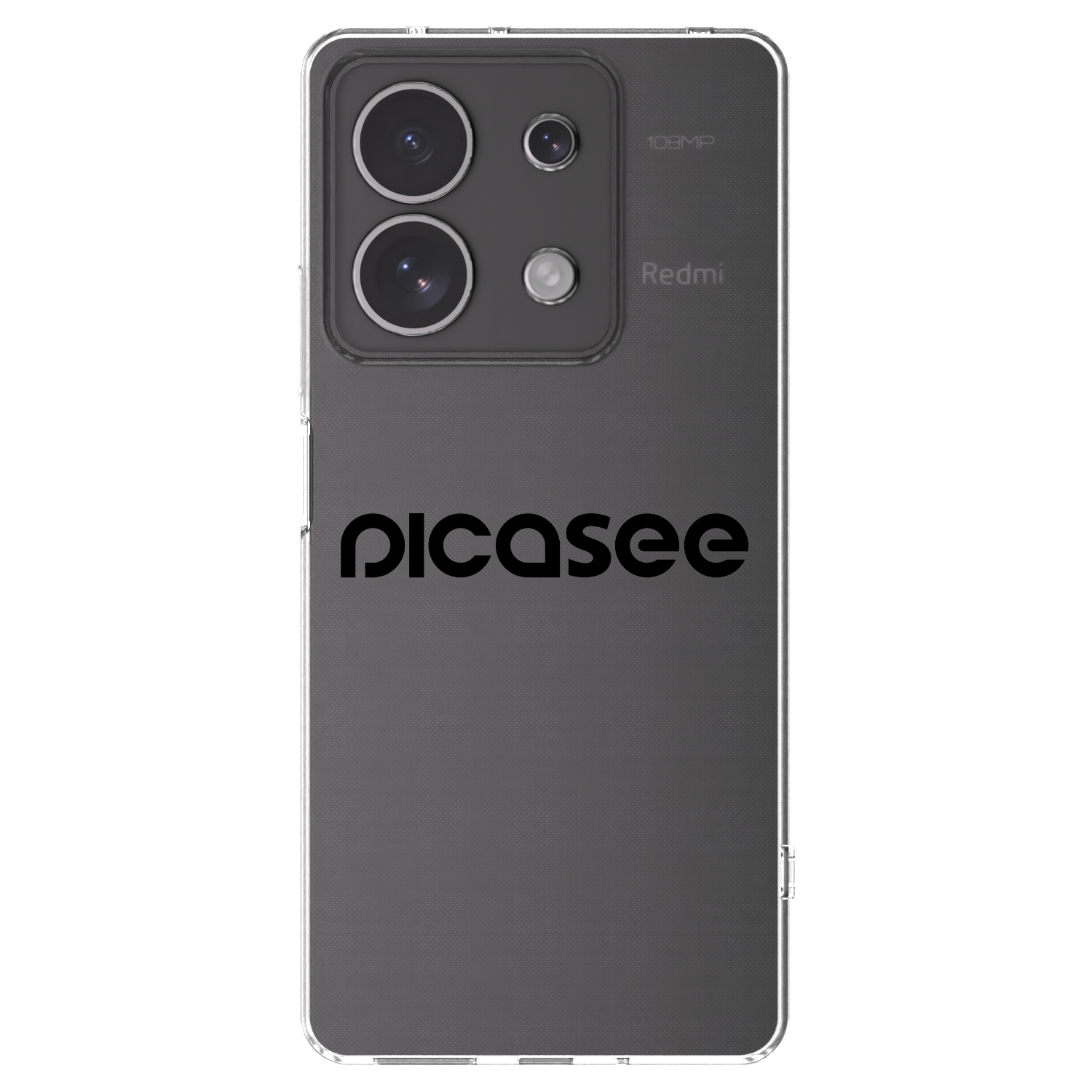 Picasee átlátszó szilikon tok az alábbi mobiltelefonokra Xiaomi Redmi Note 13 4G - Picasee - new logo - black