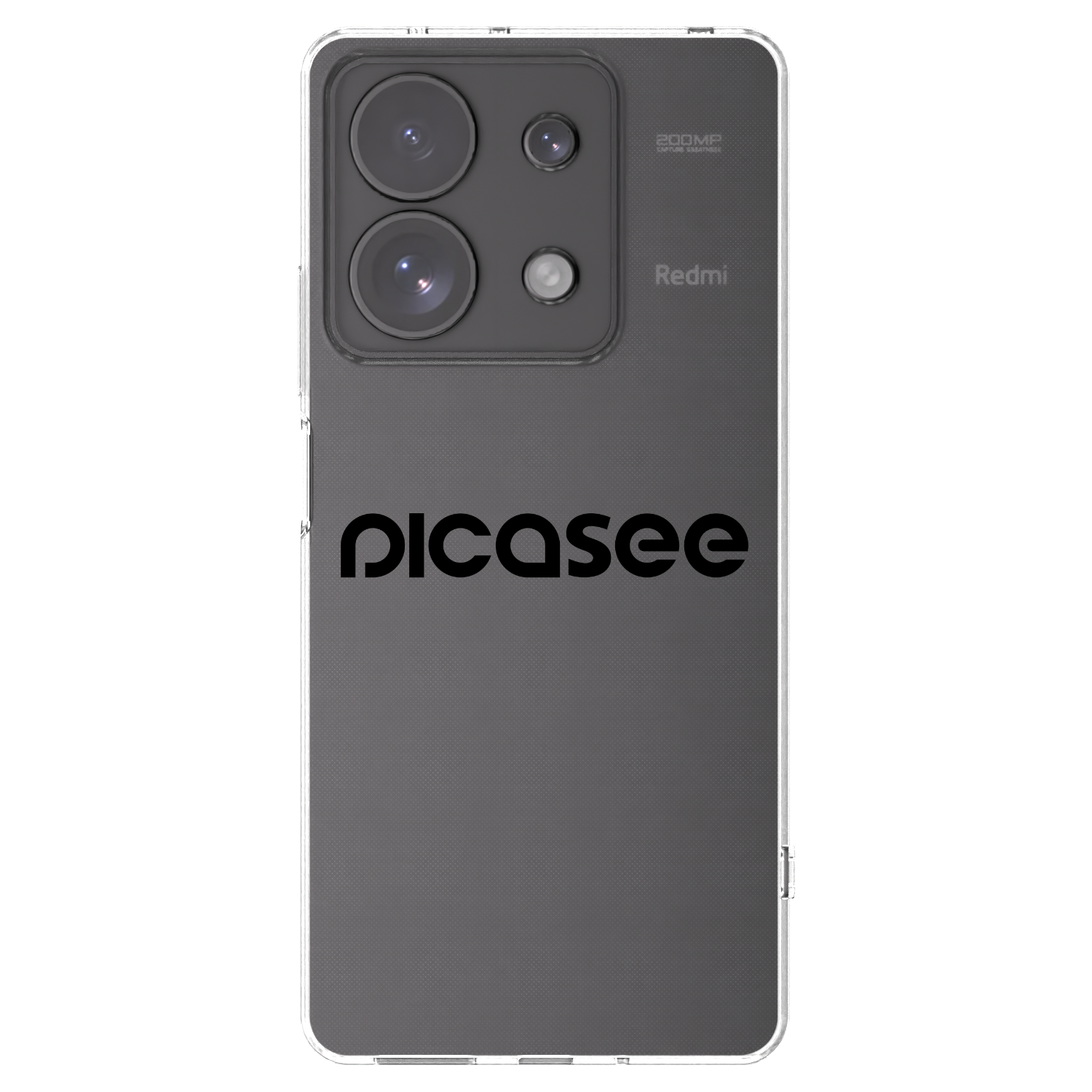 Picasee átlátszó szilikon tok az alábbi mobiltelefonokra Xiaomi Redmi Note 13 Pro 4G - Picasee - new logo - black