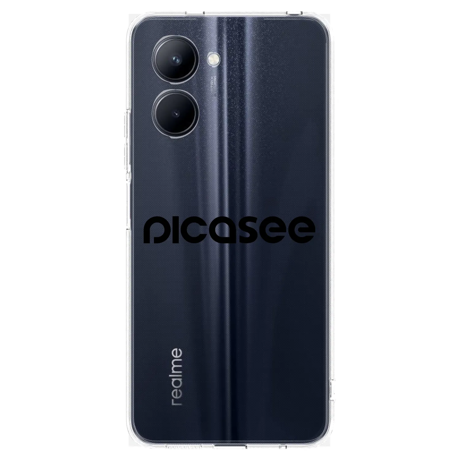 Picasee átlátszó szilikon tok az alábbi mobiltelefonokra Realme C33 (2023) - Picasee - new logo - black
