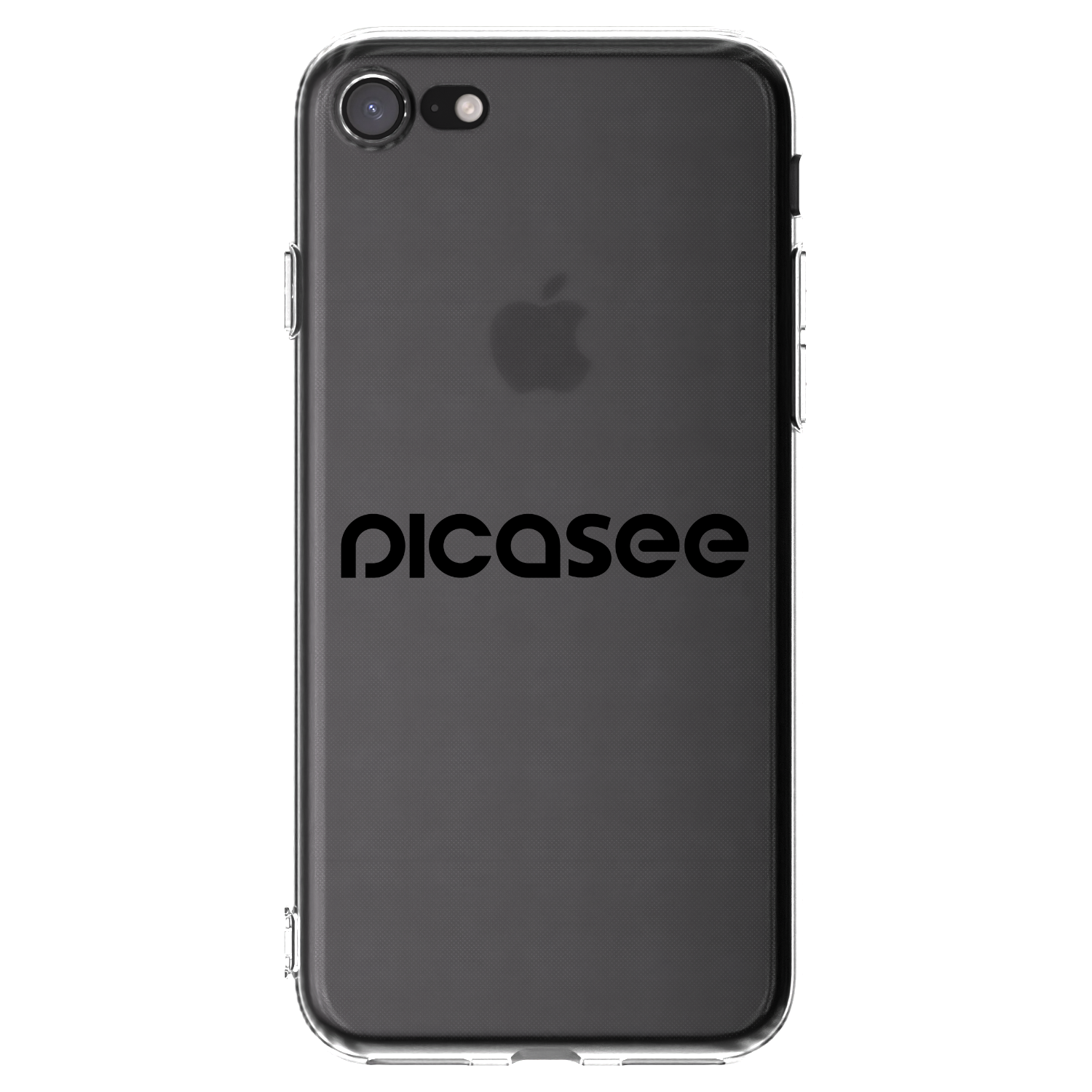 Picasee átlátszó szilikon tok az alábbi mobiltelefonokra Apple iPhone 7 - Picasee - new logo - black
