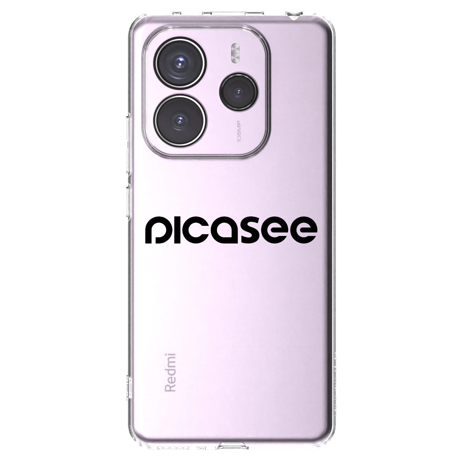 Picasee átlátszó szilikon tok az alábbi mobiltelefonokra Xiaomi Redmi Note 14 5G - Picasee - new logo - black