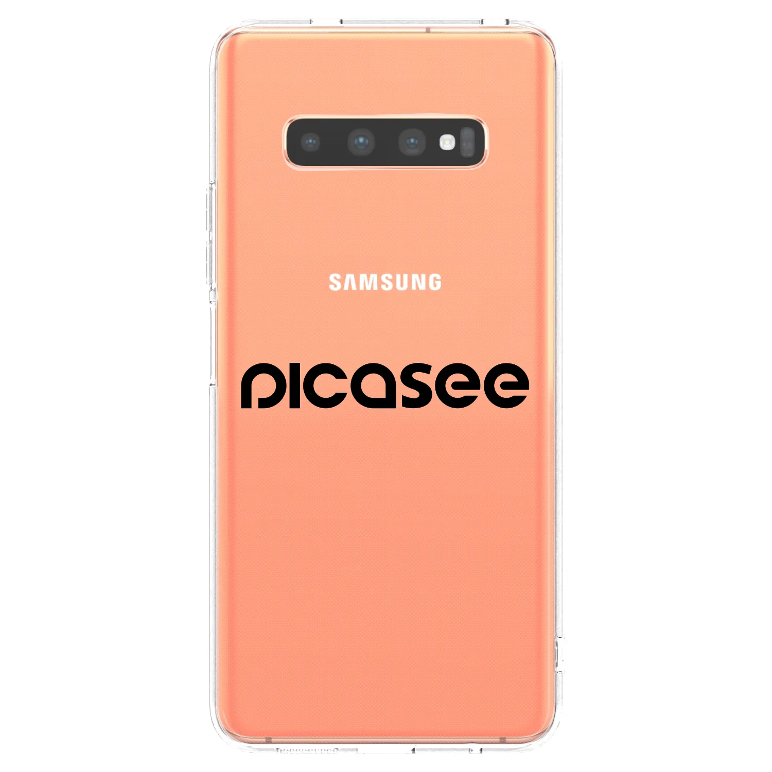 Picasee átlátszó szilikon tok az alábbi mobiltelefonokra Samsung Galaxy S10 Plus G975 - Picasee - new logo - black
