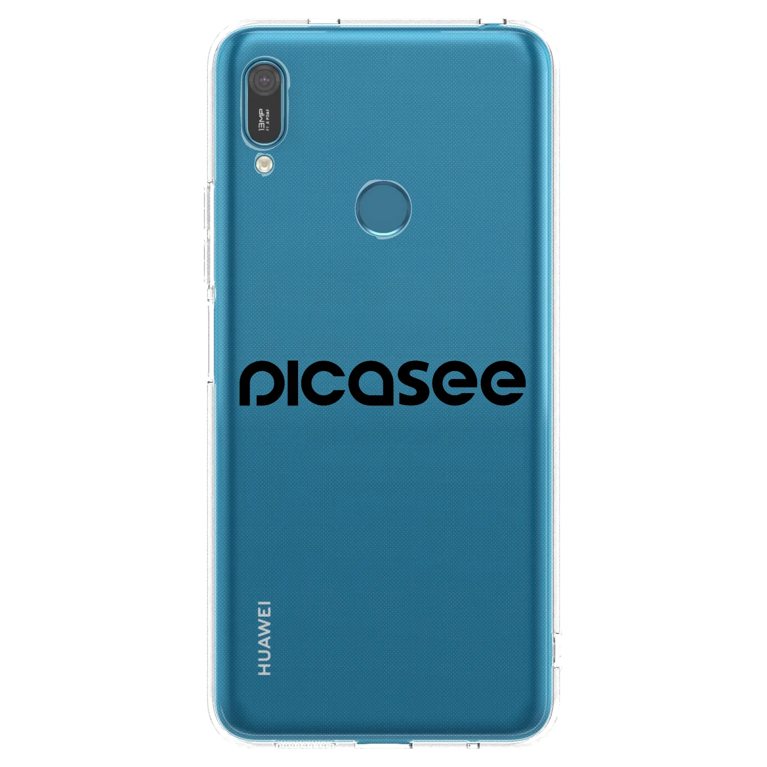 Picasee átlátszó szilikon tok az alábbi mobiltelefonokra Huawei Y7 2019 - Picasee - new logo - black