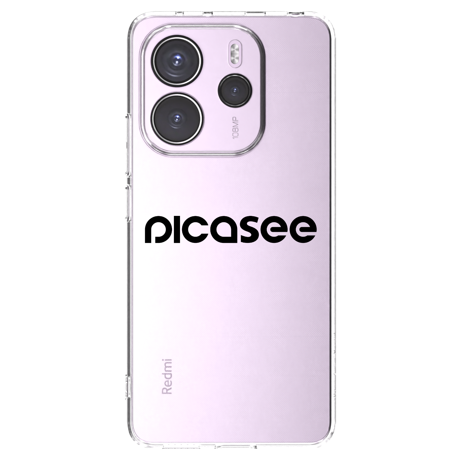 Picasee átlátszó szilikon tok az alábbi mobiltelefonokra Xiaomi Redmi Note 14 4G - Picasee - new logo - black