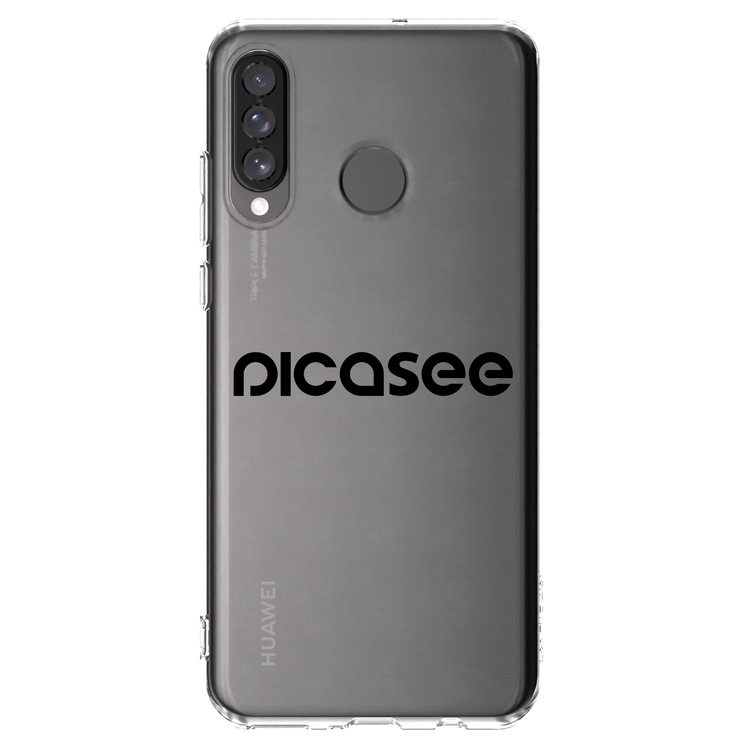 Picasee átlátszó szilikon tok az alábbi mobiltelefonokra Huawei P30 Lite - Picasee - new logo - black