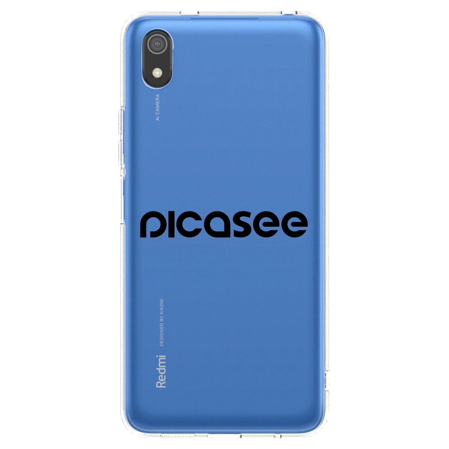 Picasee átlátszó szilikon tok az alábbi mobiltelefonokra Xiaomi Redmi 7A - Picasee - new logo - black