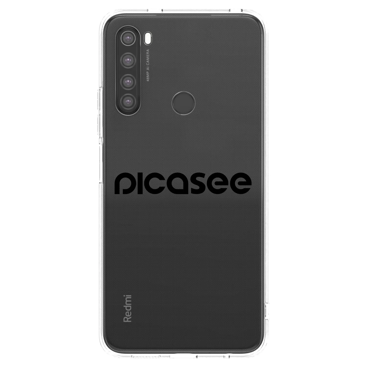 Picasee átlátszó szilikon tok az alábbi mobiltelefonokra Xiaomi Redmi Note 8 - Picasee - new logo - black