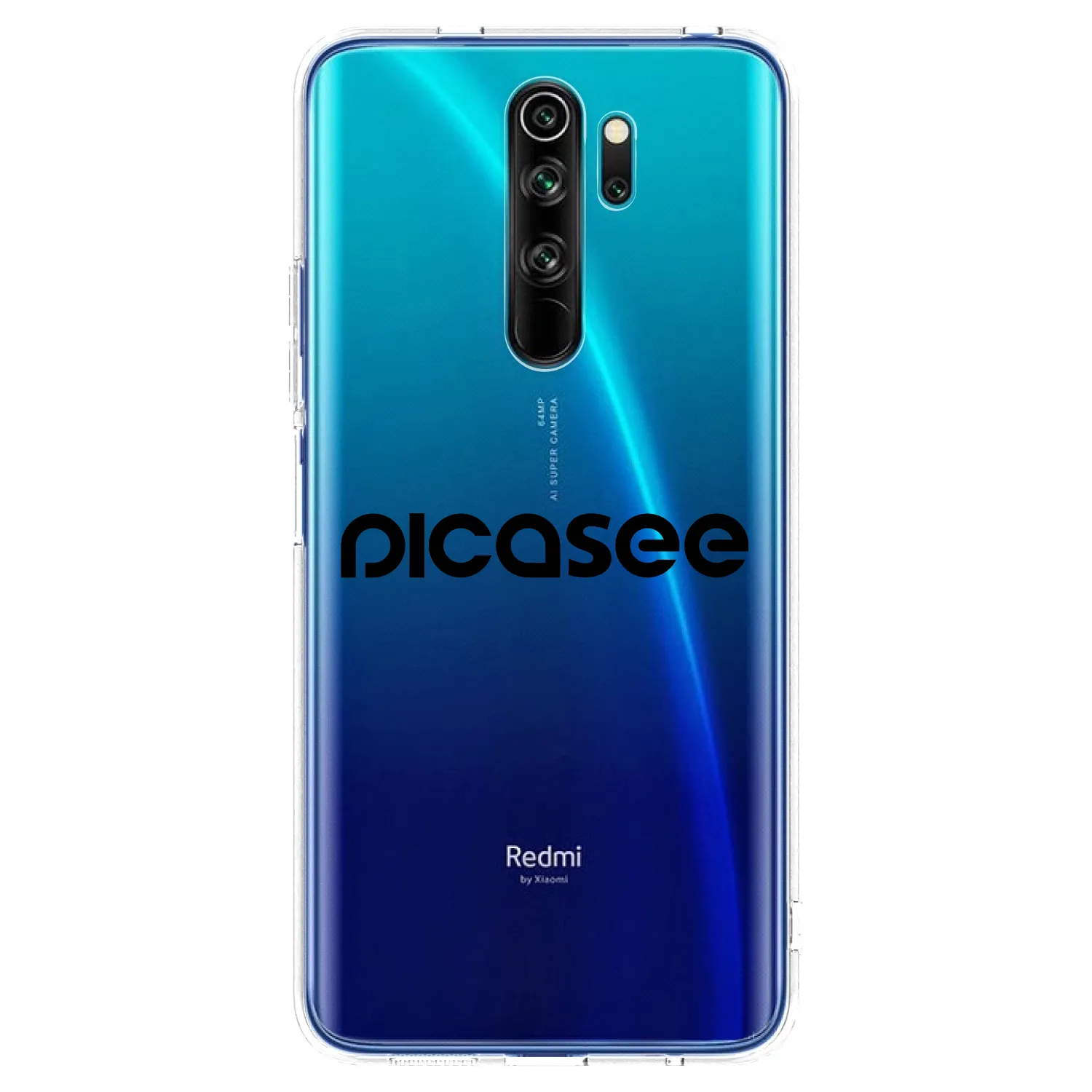 Picasee átlátszó szilikon tok az alábbi mobiltelefonokra Xiaomi Redmi Note 8 Pro - Picasee - new logo - black