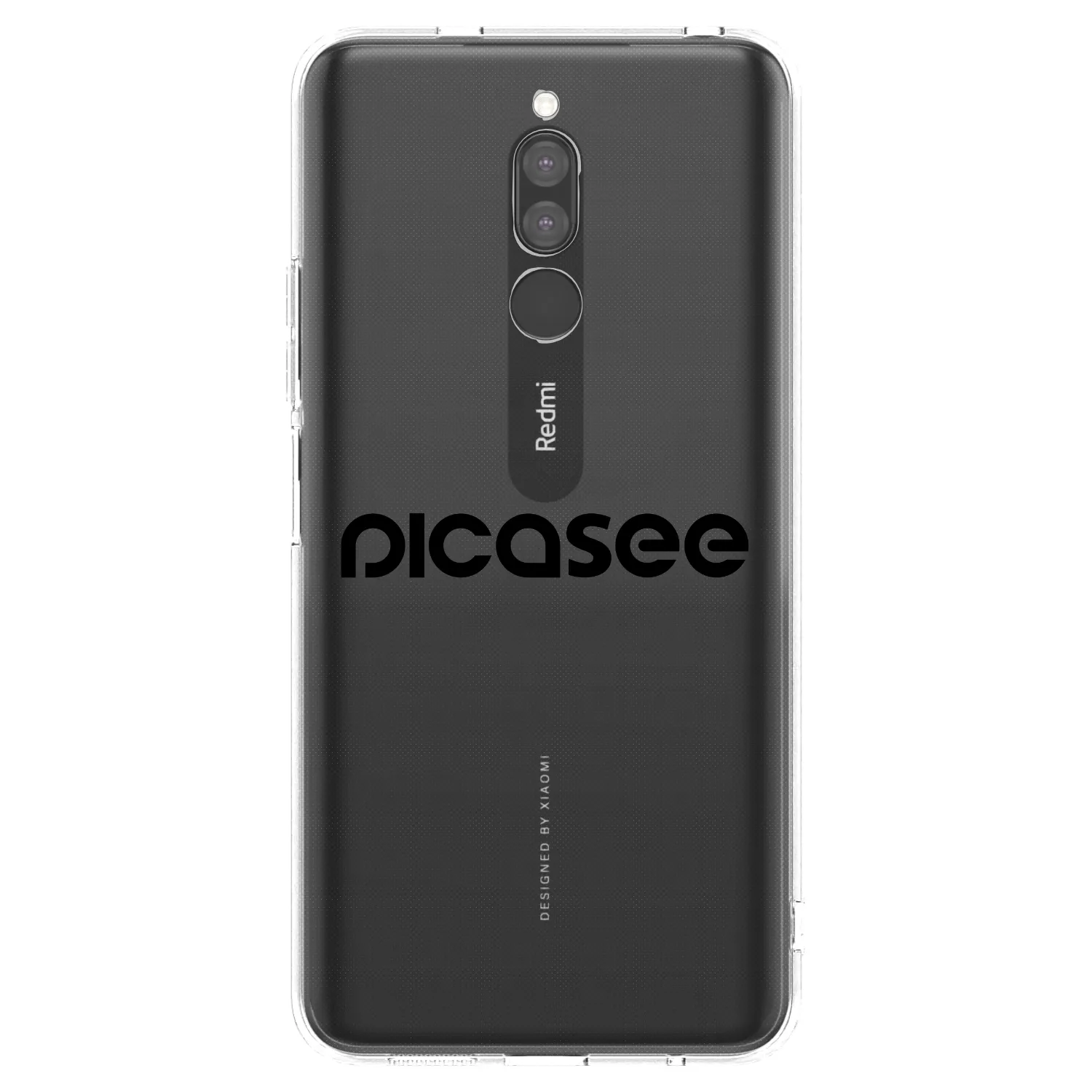 Picasee átlátszó szilikon tok az alábbi mobiltelefonokra Xiaomi Redmi 8 - Picasee - new logo - black
