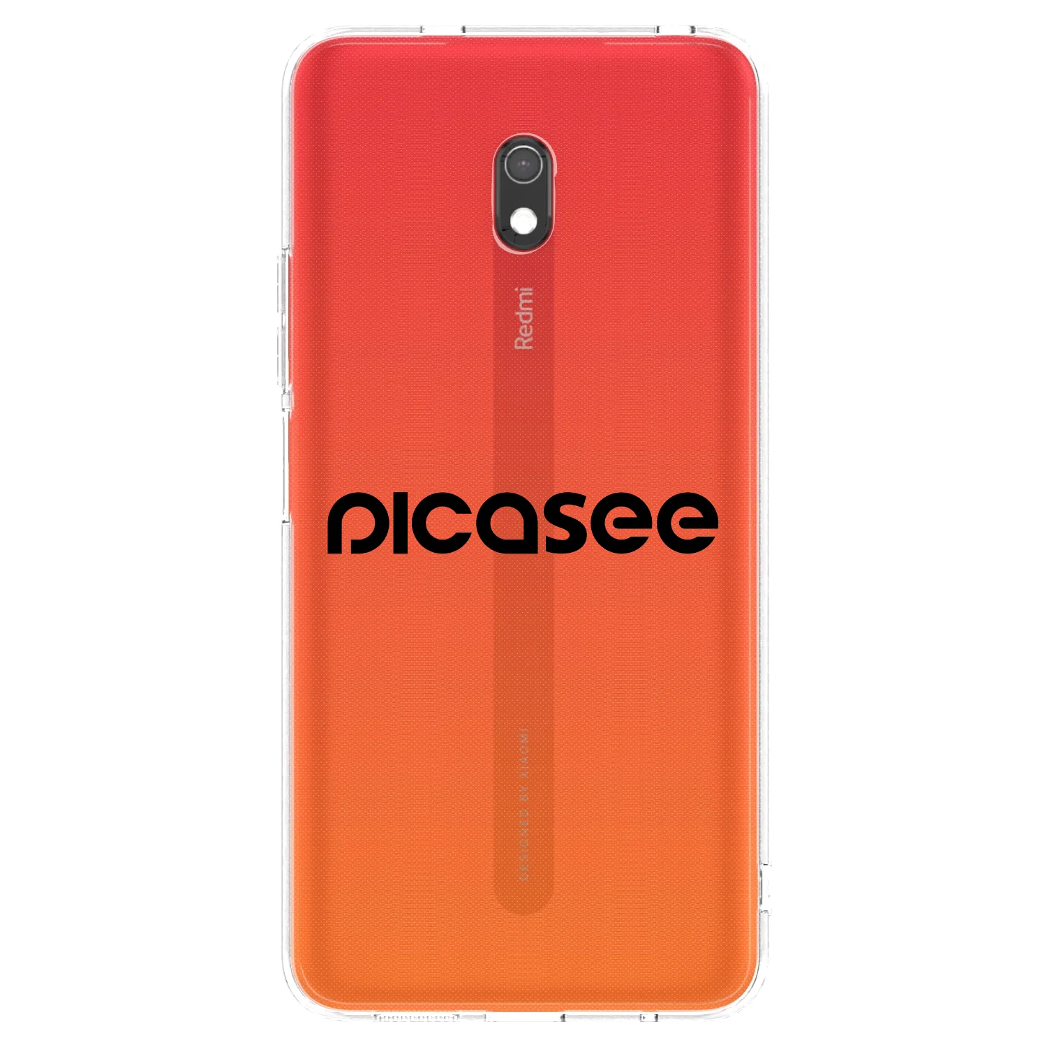 Picasee átlátszó szilikon tok az alábbi mobiltelefonokra Xiaomi Redmi 8A - Picasee - new logo - black