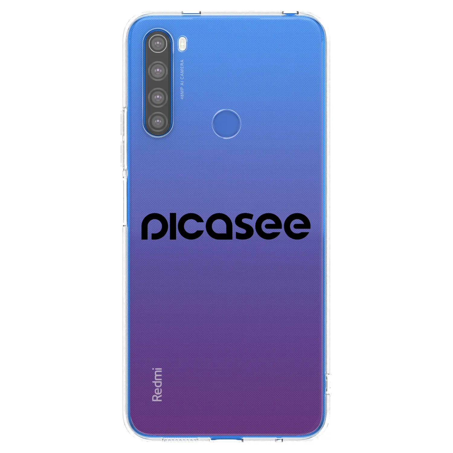 Picasee átlátszó szilikon tok az alábbi mobiltelefonokra Xiaomi Redmi Note 8T - Picasee - new logo - black