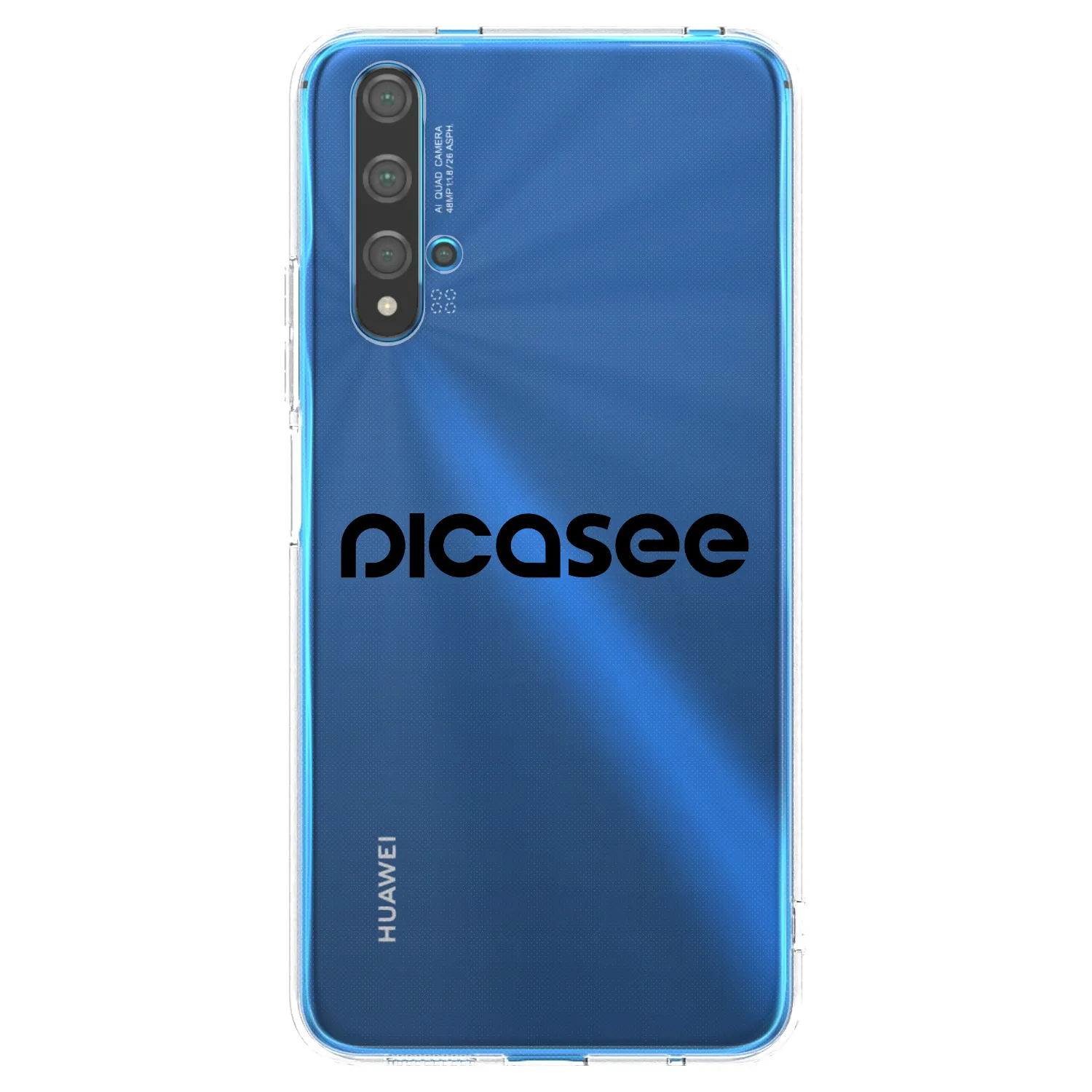 Picasee átlátszó szilikon tok az alábbi mobiltelefonokra Huawei Nova 5T - Picasee - new logo - black