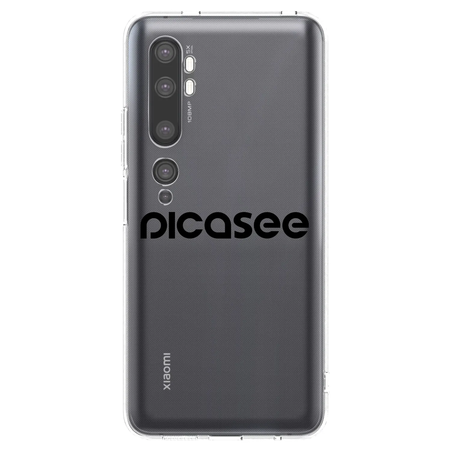 Picasee átlátszó szilikon tok az alábbi mobiltelefonokra Xiaomi Mi Note 10 (Pro) - Picasee - new logo - black